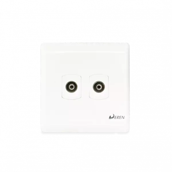 DEREN 2 gang TV socket