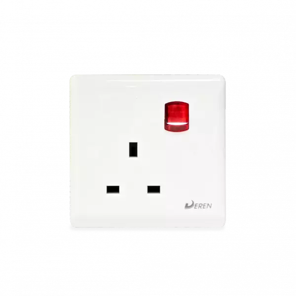 1 gang switch socket with neon