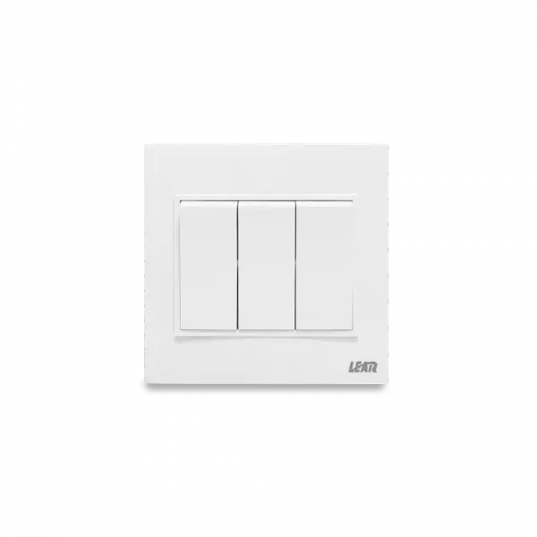 LEAR - 3 Gang 2 Way Switch - Large Press