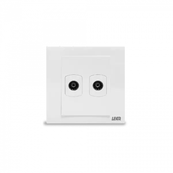 LEAR - 2 Gang TV Socket